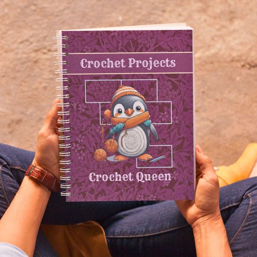 Penguin Rente Geschenke für Crocheter Mama Oma Notizblock