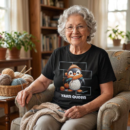 Penguin Rente Geschenke für Crocheter Mama Oma T-Shirt