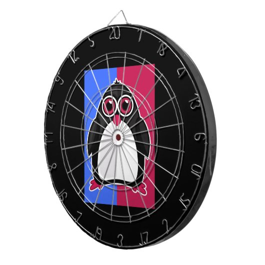 Penguin Retro Dartscheibe (Vorderseite rechts)