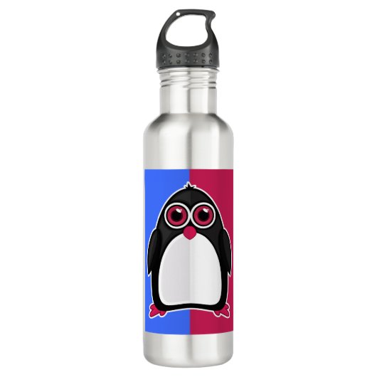 Penguin Retro Edelstahlflasche (Vorderseite)