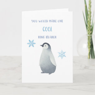 Penguin Ring Bearer Vorschlag Card Karte