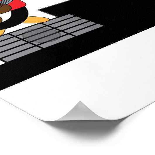 Penguin Rock and Roll Band Poster (Ecke)