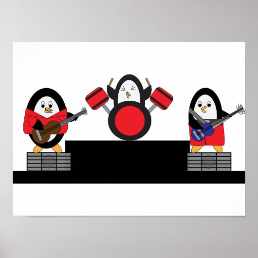 Penguin Rock and Roll Band Poster (Vorne)