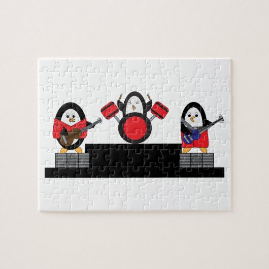 Penguin Rock and Roll Band Puzzle (Horizontal)