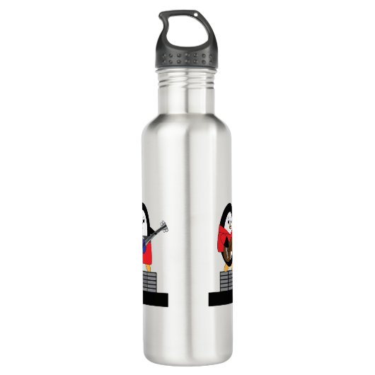 Penguin Rock Band Niedlich Edelstahlflasche (Rückseite)