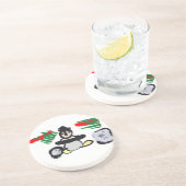 Penguin rock Christmas Getränkeuntersetzer (Seite)