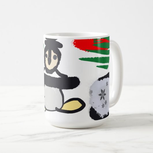Penguin rock Christmas  Kaffeetasse (VorderseiteRechts)