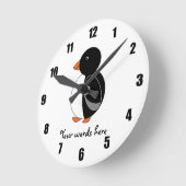 Penguin Runde Wanduhr (Winkel)