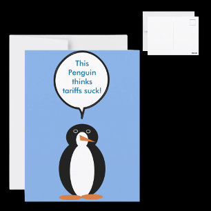 Penguin sagt Tarife Sind zum Kotzen Postkarte