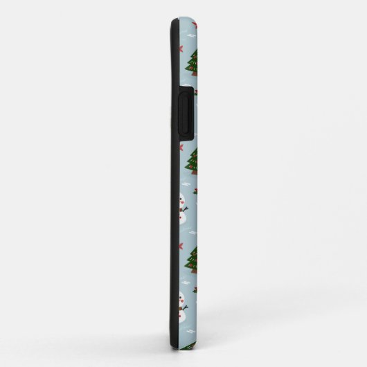 Penguin Santa Happy Frohe Weihnachtsbaumstruktur M Case-Mate iPhone Hülle (Hinten/Rechts)