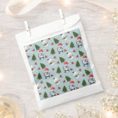 Penguin Santa Happy Frohe Weihnachtsbaumstruktur M Geschenktütchen (Ausgeschnitten)