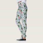 Penguin Santa Happy Frohe Weihnachtsbaumstruktur M Leggings (Links)