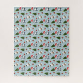 Penguin Santa Happy Frohe Weihnachtsbaumstruktur M Puzzle (Vertikal)