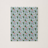 Penguin Santa Happy Frohe Weihnachtsbaumstruktur M Puzzle (Vertikal)