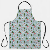 Penguin Santa Happy Frohe Weihnachtsbaumstruktur M Schürze (Vorderseite)