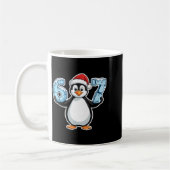 Penguin Santa Hat 67 Icy Numbers Christmas Birthda Kaffeetasse (Links)