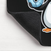 Penguin Santa Hat 67 Icy Numbers Christmas Birthda Mousepad (Ecke)