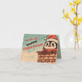 Penguin Santa Karte (Gelbe Blume)