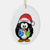 Penguin Santa Thunder_Cove Keramik Ornament (Rechts)