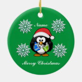 Penguin Santa Thunder_Cove Keramik Ornament (Hinten)