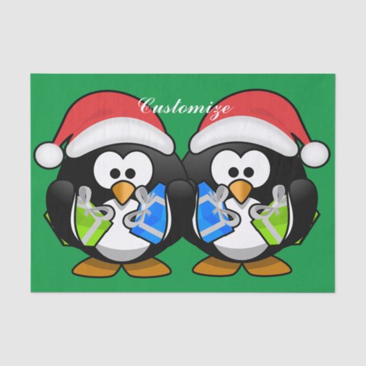 Penguin Santa Thunder_Cove Seidenpapier (Vorderseite)