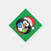 Penguin Santa Thunder_Cove Serviette (Ecke)