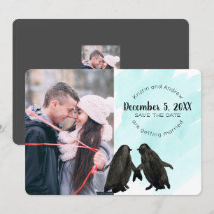 Penguin Save the Date Foto Einladung