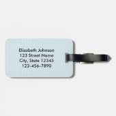 Penguin-Schnurrbart-Trend personalisiert Gepäckanhänger (Rückseite horizontal)