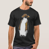 Penguin Sheriff Cowboy-Hut T-Shirt (Vorderseite)