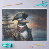 Penguin Ship Captain Decoupage | Nautic Whimsy Seidenpapier (Basteln)