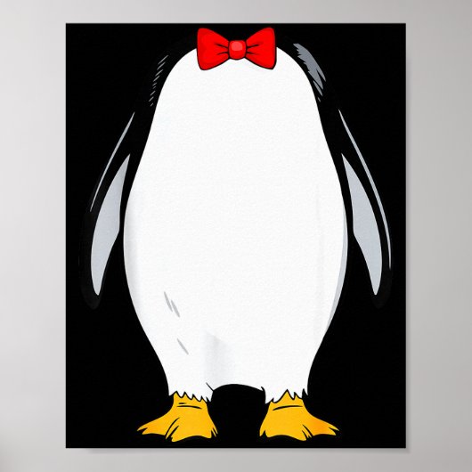 Penguin Shirt Adult Men Women Kids Penguin Costume Poster (Vorne)