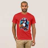 PENGUIN SKATEBOARDER T-Shirt (Vorne ganz)