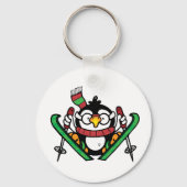 Penguin Ski Jumping Keychain Schlüsselanhänger (Vorderseite)