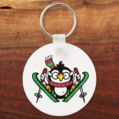 Penguin Ski Jumping Keychain Schlüsselanhänger (Vorderseite)