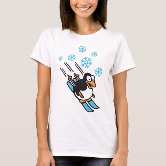 Penguin ski T-Shirt (Vorderseite)