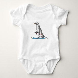 Penguin Skier Ski Baby Strampler
