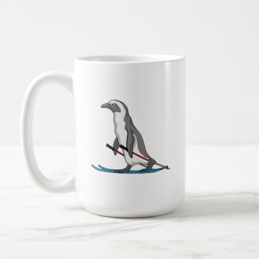Penguin Skier Ski Kaffeetasse (Links)
