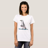 Penguin Skier Ski T-Shirt (Vorne ganz)