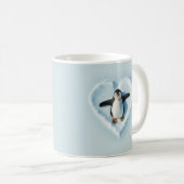 Penguin Snow Heart Kaffeetasse (VorderseiteRechts)