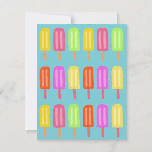 Penguin-Sommer-Party mit Popsicles Einladung (Rückseite)