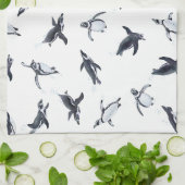 Penguin Squadron | Ocean Art Design Geschirrtuch (Gefaltet)