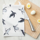 Penguin Squadron | Ocean Art Design Geschirrtuch (Viertel Falte)