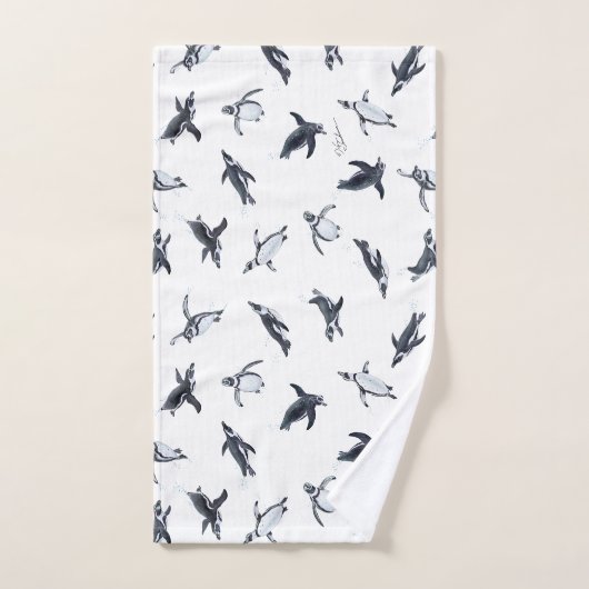Penguin Squadron | Ocean Art Design Handtuch (Handtuch)