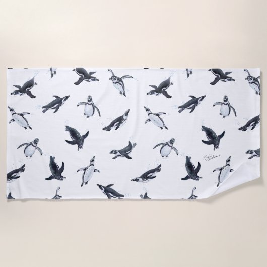 Penguin Squadron | Ocean Art Design Strandtuch (Vorderseite)