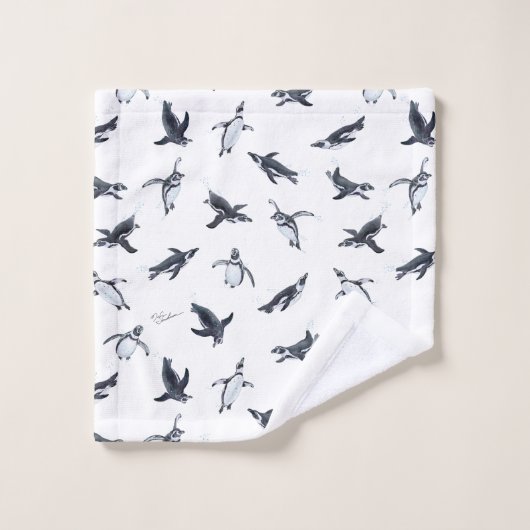 Penguin Squadron | Ocean Art Design Waschlappen (Waschlappen)