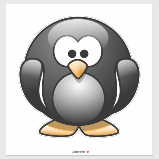 PENGUIN STICKER, EXTRA GROSS DEKAL AUFKLEBER (Blatt)