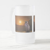 PENGUIN SUNSET MATTGLAS BIERGLAS (Vorderseite Links)