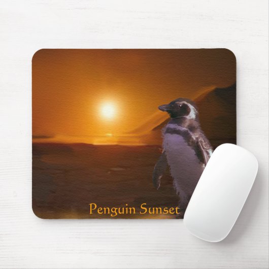 PENGUIN SUNSET Mousepad (Mit Mouse)