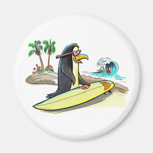 pEnGuIn sUrFeR Magnet (Vorne)