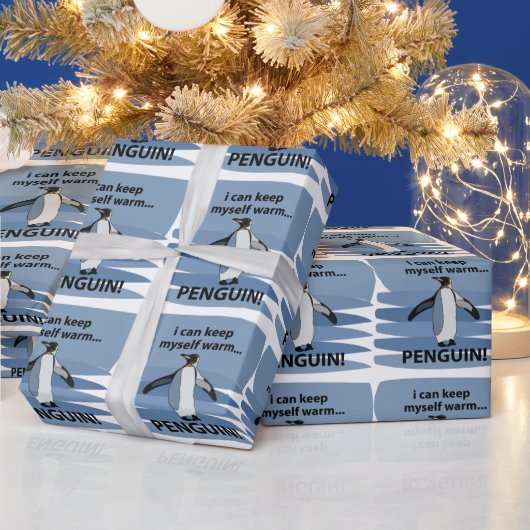 Penguin Süße Tier Funny Birthday Geschenkpapier (Feiertage)